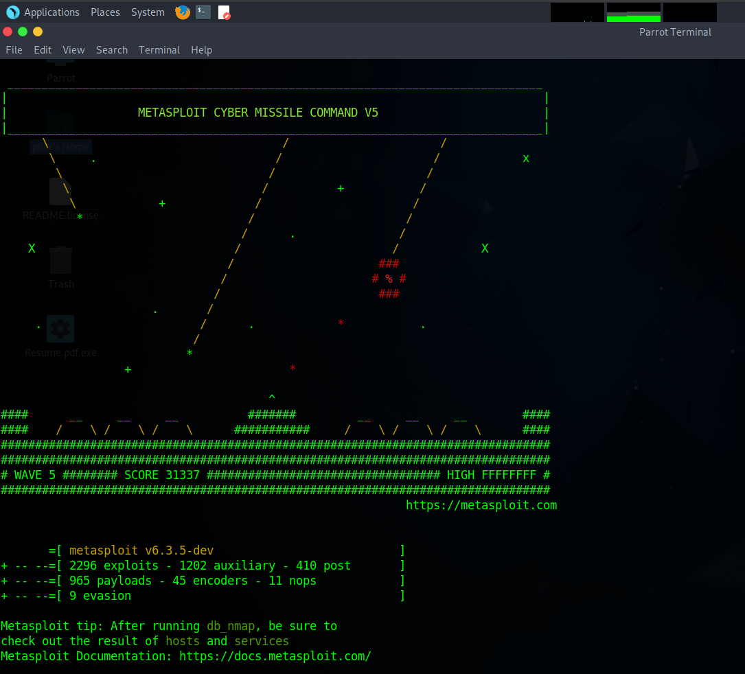 MSFConsole Interface